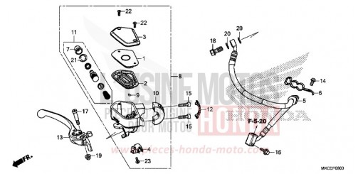 MAITRE-CYLINDRE DE FREIN AVANT CYLINDRE GL1800K de 2019